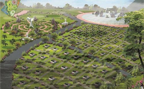 Phối cảnh một dự án công viên nghĩa trang tại Việt Nam.<br>