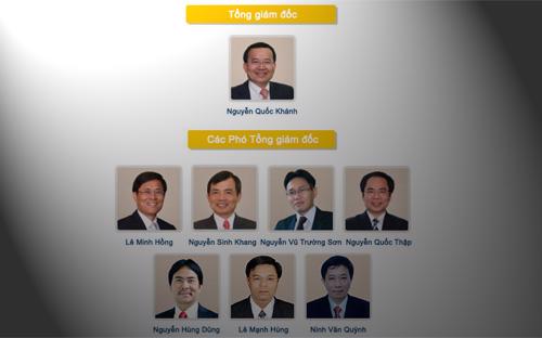 Hình ảnh ban tổng giám đốc Petro Vietnam. Ông Nguyễn Quốc Khánh ở hàng trên cùng.<br>