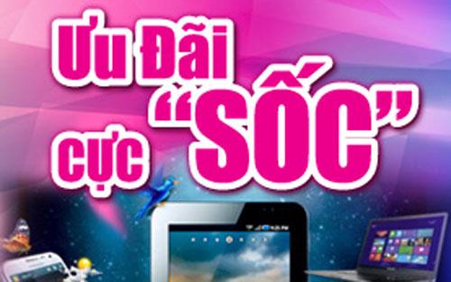 Banner quảng cáo một chương trình “ưu đãi cực sốc” của Nguyễn Kim.<br>