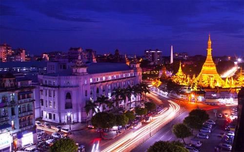 Khu trung tâm thành phố Yangon của Myanmar - Ảnh: AP.<br>
