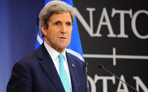 Ngoại trưởng Mỹ John Kerry nói, NATO muốn căng thẳng hạ nhiệt và tìm giải pháp ngoại giao cho cuộc khủng hoảng - Ảnh: Getty.<br>