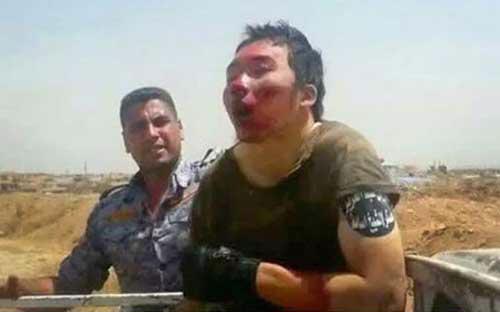 Bức ảnh về phiến quân được cho là người Trung Quốc được đăng trên trang Facebook của Bộ Quốc phòng Iraq - Ảnh: News.<br>
