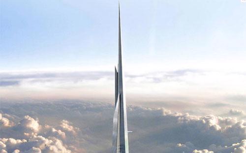 Hình ảnh dự kiến về phần đỉnh của tháp Kingdom Tower cao 1 km sắp được xây ở Saudi Arabia.<br>