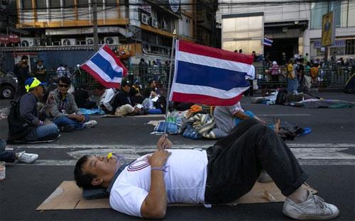 Giới quan sát quốc tế cảnh báo, các cuộc biểu tình tại Thái có thể leo thang nhanh chóng trong những ngày tới - Ảnh: Getty.<br>
