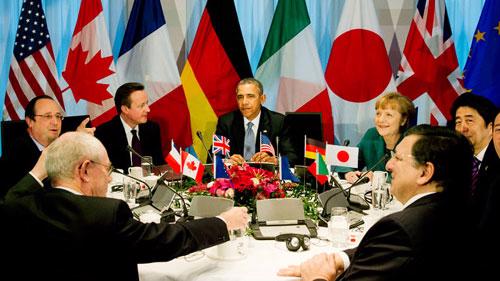 Lãnh đạo G7 quan ngại về vấn đề biển Đông, biển Hoa Đông - Ảnh: Guardian.<br>