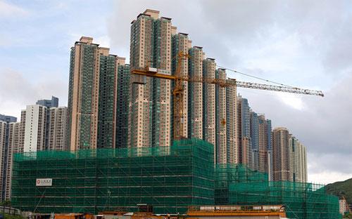 Một dự án bất động sản ở Hồng Kông - Ảnh: Bloomberg News/WSJ.<br>