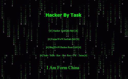 Một trang web bị "tin tặc Trung Quốc" tấn công.<br>