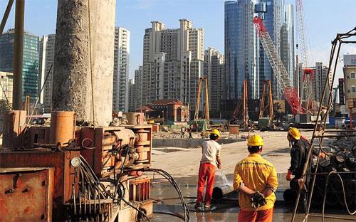 Một công trường xây dựng ở Trung Quốc.<br>