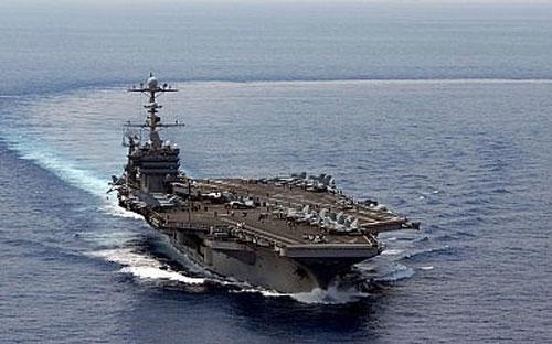 Tàu sân bay USS George Washington của Mỹ tại biển Đông - Ảnh: The Diplomat.<br>