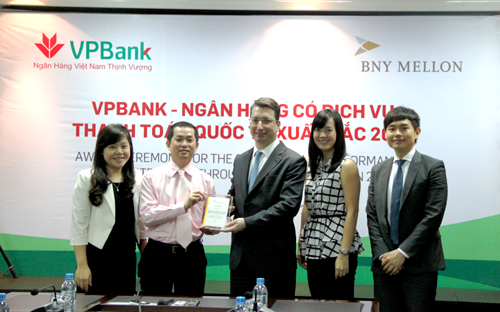 VPBank đã nhận giải thưởng “Ngân hàng có chất lượng thanh toán quốc tế xuất sắc” lần thứ 8.