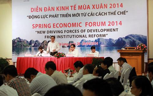 Một hình ảnh tại Diễn đàn Kinh tế Mùa xuân 2014, diễn ra tại Hạ Long (Quảng Ninh).<br>