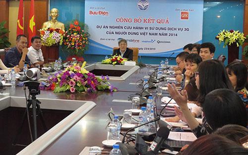 Công bố khảo sát "Nghiên cứu sự hài lòng của người dùng 3G tại Việt Nam năm 2014" tại ba thành phố Hà Nội, Đà Nẵng và Tp.HCM.<br>