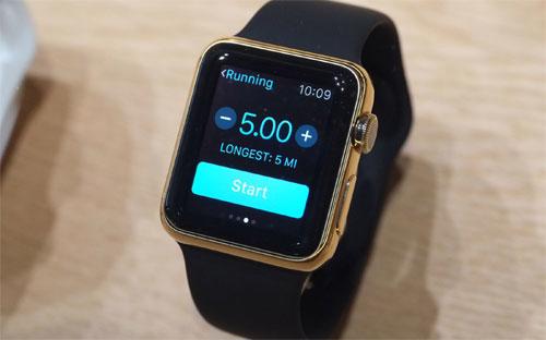 Một dòng Apple Watch vừa ra mắt - Ảnh: Tephen Pulvirent/Bloomberg.