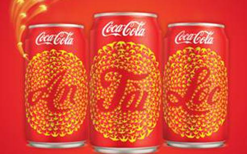 Én hàng hội tụ kết thành bộ 3 An – Tài - Lộc của Coca-Cola năm 2014.