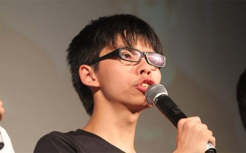 Thủ lĩnh sinh viên Hồng Kông biểu tình Joshua Wong - Ảnh: HKEJ.<br>