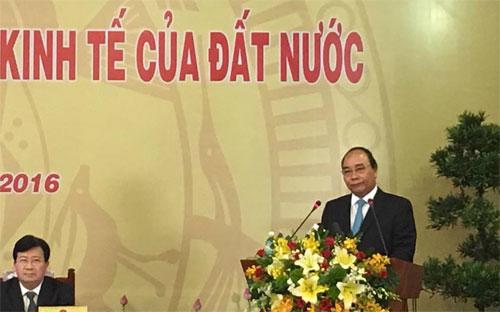 Thủ tướng Nguyễn Xuân Phúc tại Hội nghị - Ảnh: Nguyễn Lê.<br>