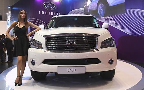 Infiniti QX80 đã xuất hiện tại Vietnam Motor Show 2013 trước khi chính thức có mặt trên thị trường.<br>