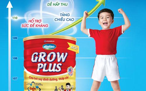 Giá bán của Dielac Grow Plus trên thị trường là 130.000/ hộp 400g và 290.000/ hộp 900g.