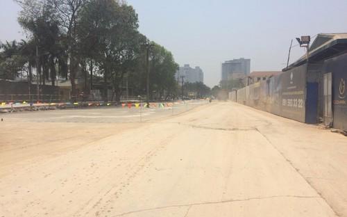 Đường Nguyễn Cơ Thạch kéo dài chạy qua dự án Goldmark City, ảnh cập nhật ngày 20/4.