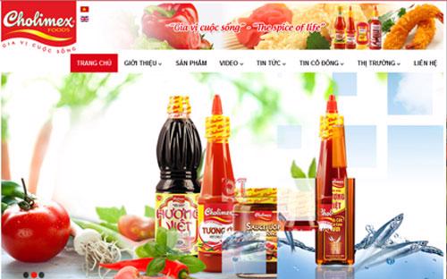 Trang web của Công ty cổ phần Thực phẩm Cholimex (Cholimex Foods).