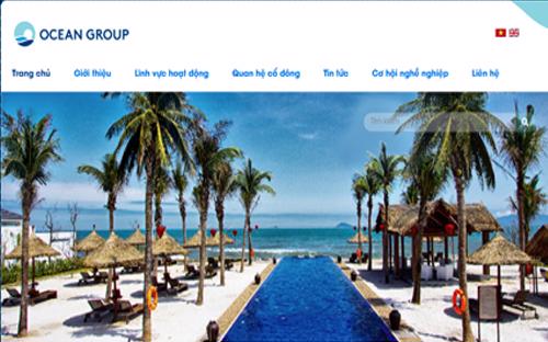 Trang web của Công ty Cổ phần Tập đoàn Đại Dương.