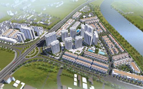 Phối cảnh tổng thể dự án khu đô thị ven sông Lạch Tray, Water Front City, Hải Phòng.