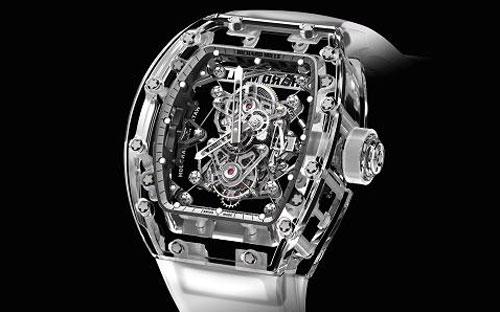 Một chiếc đồng hồ RM 56-02 Sapphire Tourbillon giá 2,2 triệu USD.<br>