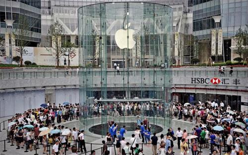 Cửa hiệu Apple ở Thượng Hải, Trung Quốc.<br>