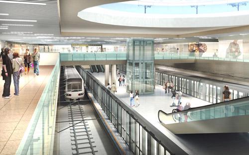 Xung quanh nhà ga metro Bến Thành sẽ được đầu tư nhiều trung tâm thương mại, siêu thị.<br>