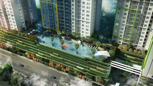 Seasons Avenue với chuỗi tiện ích liên hoàn trên cao.<br>