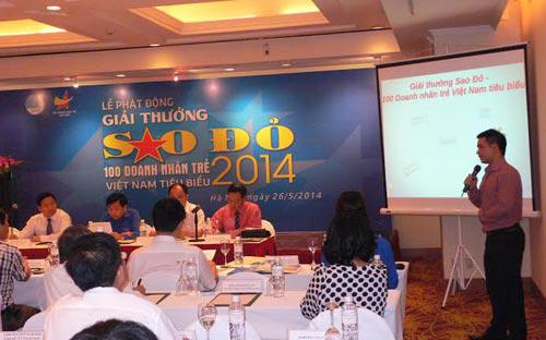 Lễ phát động chương trình bình chọn giải thưởng Sao Đỏ - 100 doanh nhân trẻ Việt Nam tiêu biểu<strong> </strong>năm 2014<strong> - </strong>Ảnh. TA<strong><br></strong>