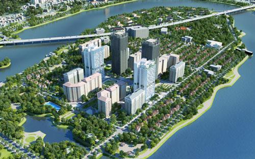 Sơ đồ phối cảnh tổng thể của dự án Green Life Tower.