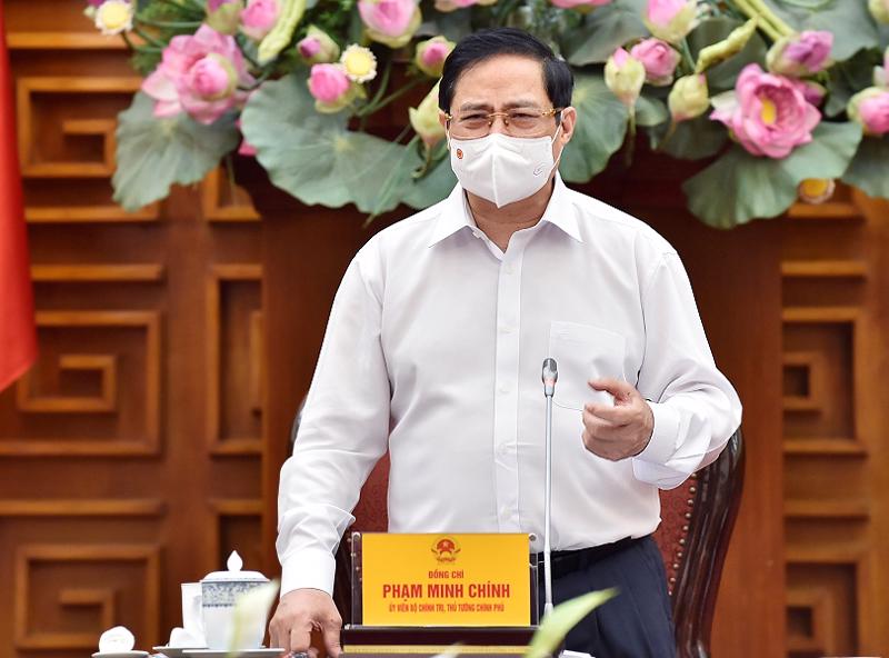 Thủ tướng Phạm Minh Chính phát biểu tại buổi làm việc với Bộ Lao động - Thương binh và Xã hội - Ảnh: VGP.