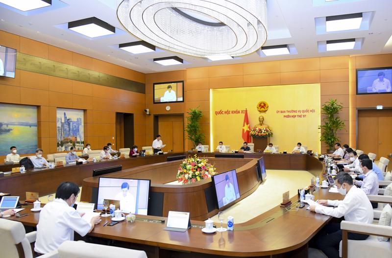 Toàn cảnh phiên họp thứ 57 sáng 14/6 của Ủy ban Thường vụ Quốc hội - Ảnh: Quochoi.vn