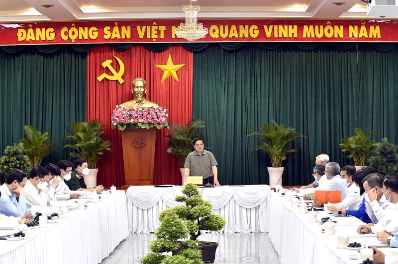 Thủ tướng Phạm Minh Chính làm việc với lãnh đạo tỉnh Đồng Nai chiều ngày 27/6 (Ảnh VGP).