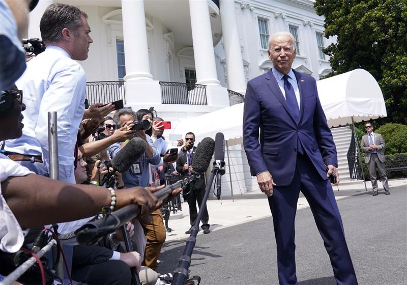 Tổng thống Mỹ Joe Biden trong trả lời báo giới tại Nhà Trắng ngày 16/7 - Ảnh: Reuters