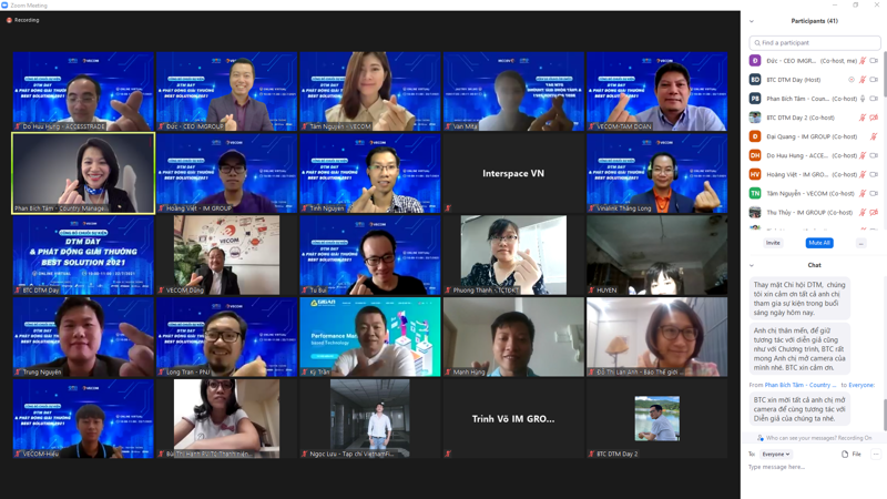 Speakers at the online meeting to establish the DTM. 