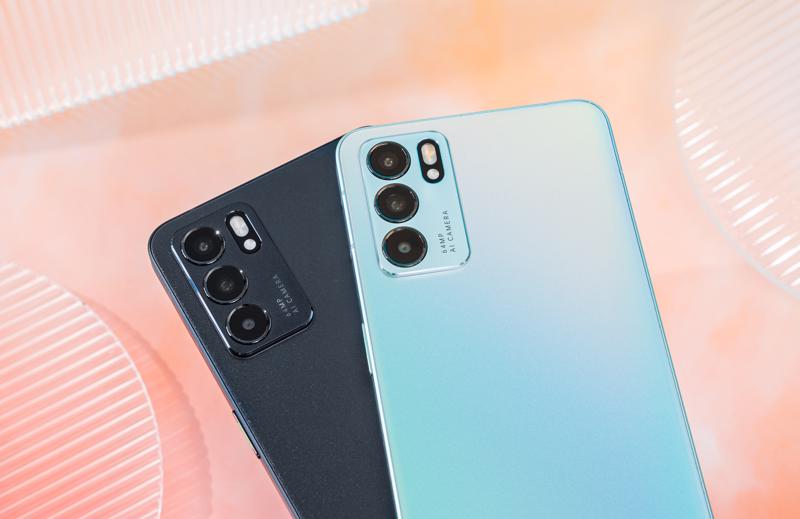 OPPO Reno6 Z trang bị 3 camera sau với camera chính 64 MP, camera góc siêu rộng 8 MP và camera macro 2 MP.