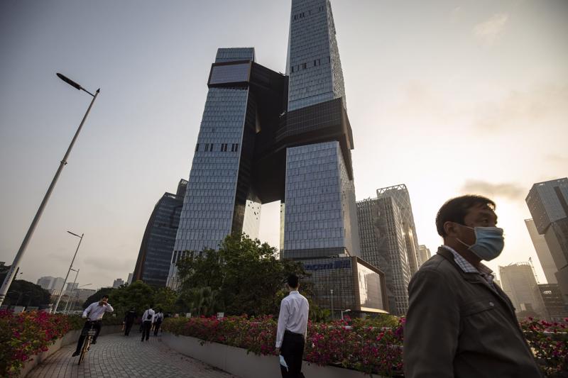 Toà nhà trụ sở của Tencent ở Thẩm Quyến, Trung Quốc - Ảnh: Bloomberg.