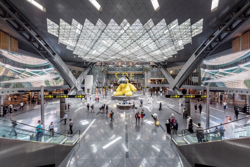 Sân bay quốc tế Hamad ở Doha (Qatar). 