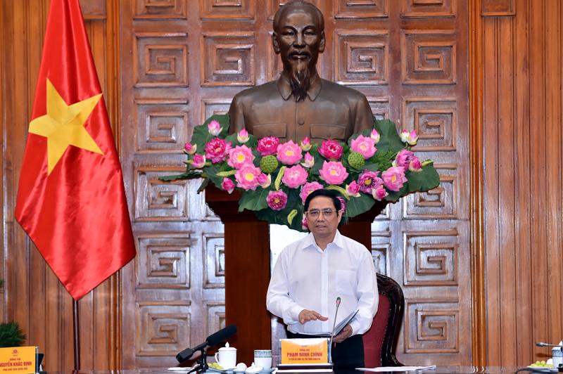 Thủ tướng Phạm Minh Chính tại cuộc họp - Ảnh: VGP