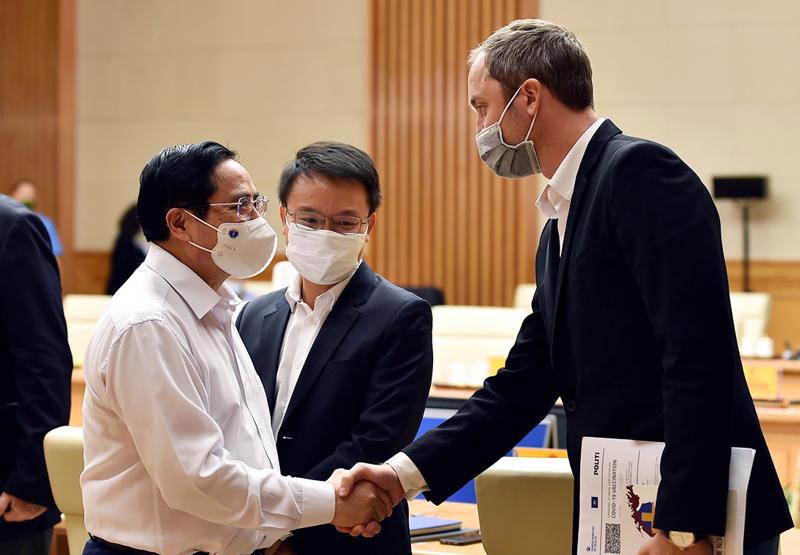 Prime Minister Pham Minh Chinh at the meeting. Source: VGP.