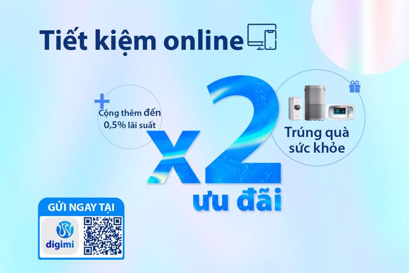 Ưu đãi nhân 2 khi gửi tiết kiệm online tại Ngân hàng Bản Việt.