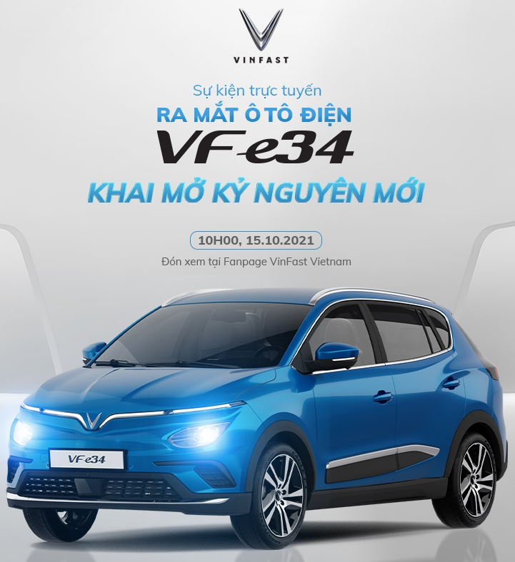 Mẫu ô tô điện VF e34 được VinFast niêm yết mức giá 690 triệu đồng (đã bao gồm VAT).