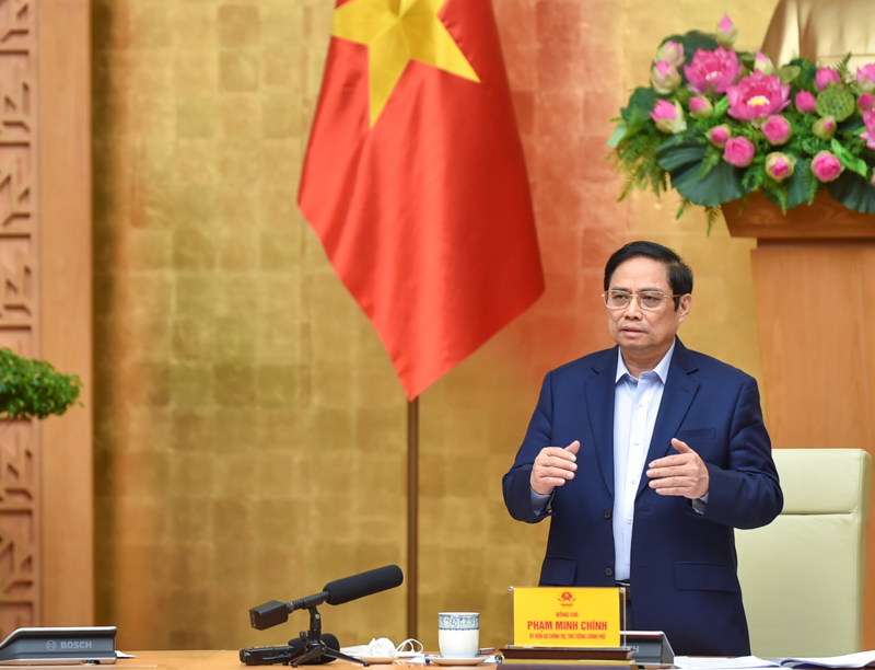 Thủ tướng Phạm Minh Chính phát biểu tại buổi làm việc - Ảnh: VGP