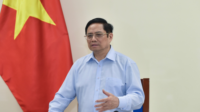 Thủ tướng Phạm Minh Chính tại buổi làm việc - Ảnh: VGP.