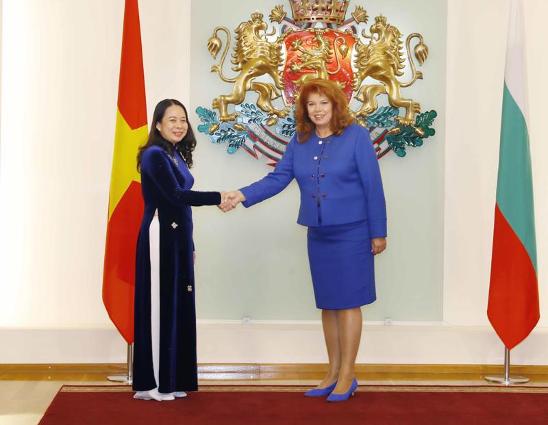 Phó Chủ tịch nước Nguyễn Thị Ánh Xuân và Phó Tổng thống Bulgaria Iliana Iotova - Ảnh: Bộ Ngoại giao