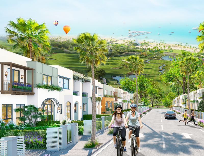 Phân khu Ocean Residence với các sản phẩm nhà phố biển, tích hợp mô hình semi - compound trong lòng siêu đô thị biển có giá trị đầu tư hấp dẫn và đặc tính độc đáo..