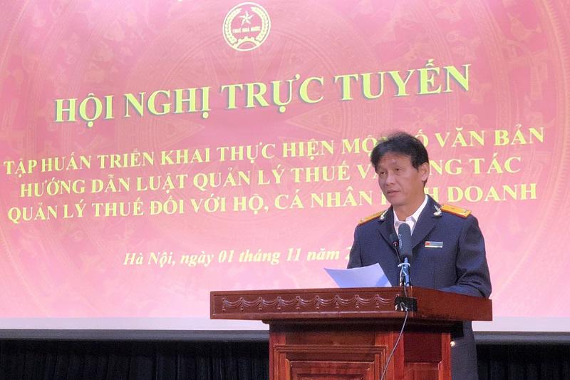 Phó Tổng cục trưởng Đặng Ngọc Minh phát biểu chỉ đạo tại hội nghị tập huấn trực tuyến.
