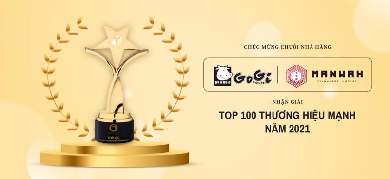 GoGi House và Manwah được vinh danh trong Top 100 Thương hiệu mạnh Việt Nam năm 2021.